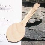 pince à partition mandoline fait main cadeau musicien bois massif